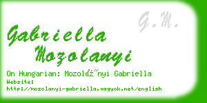gabriella mozolanyi business card